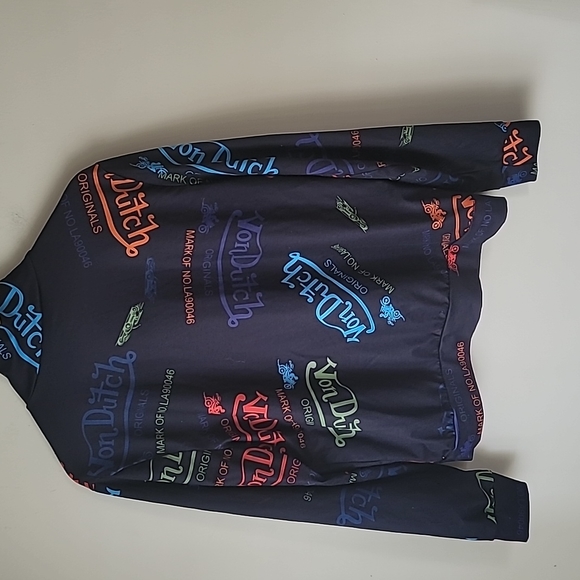 Y2K VON DUTCH ORIGINALS MARK OF LA 90046 LADIES 1/4 ZIP PULLOVER SIZE 1X - Picture 3 of 11